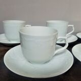 Limoges White Porcelain Series of 6 Cups