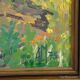 Vintage oil painting of a Mediterranean village, Alexander Michael 1975.