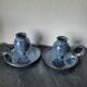 Pair of ceramic candle holders