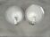 Pair of Czech Art Deco Frosted Glass Wall Lights, 1940s
