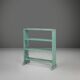 Small Industrial Mint-Colored Rack or Bookcase with 4 Shelves, Belgium 1920