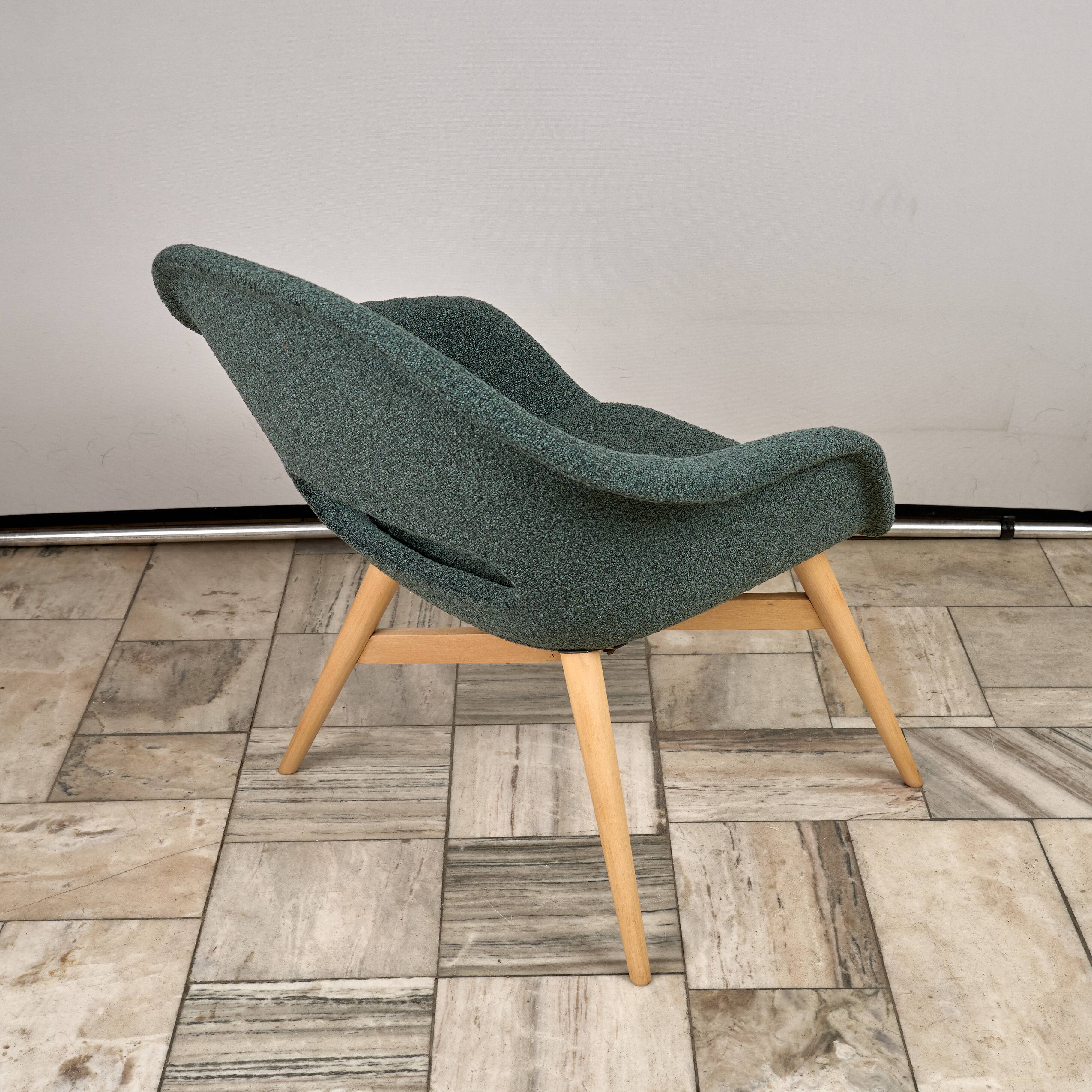 Vintage Shell Lounge Chair by Miroslav Navratil, 1960s, Czechoslovakia