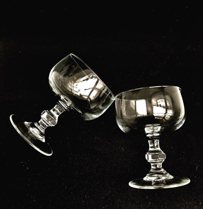 Set of 6 champagne or ice cream bowls