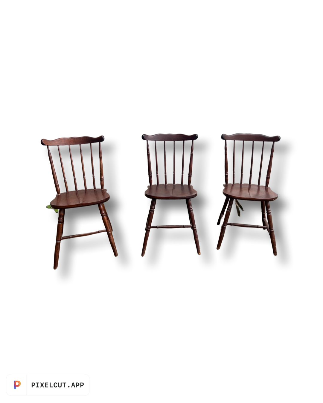 3 bistro chairs style "menuet" baumann 1970s in vintage antique wood beech legrand design