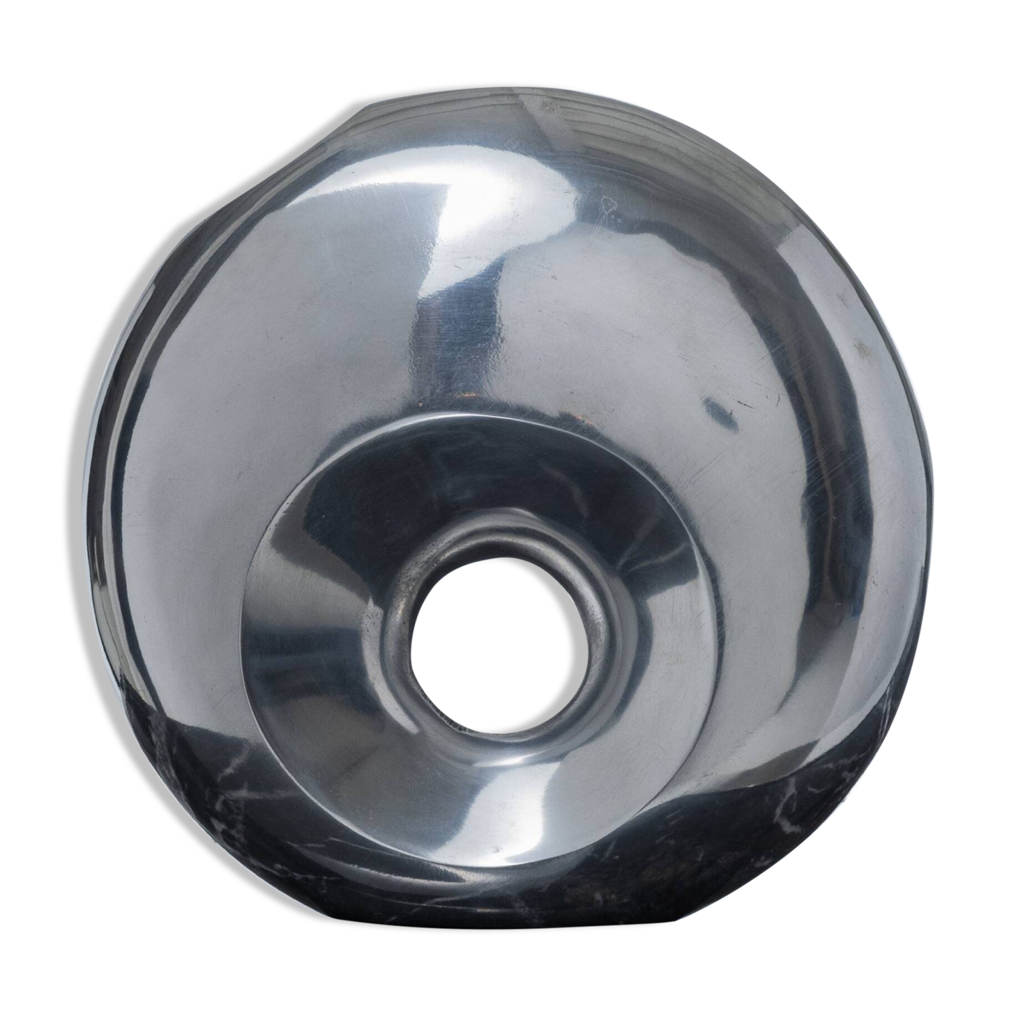 Vase space age en aluminium, 1980s