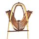 Vintage rattan and bamboo magazine rack