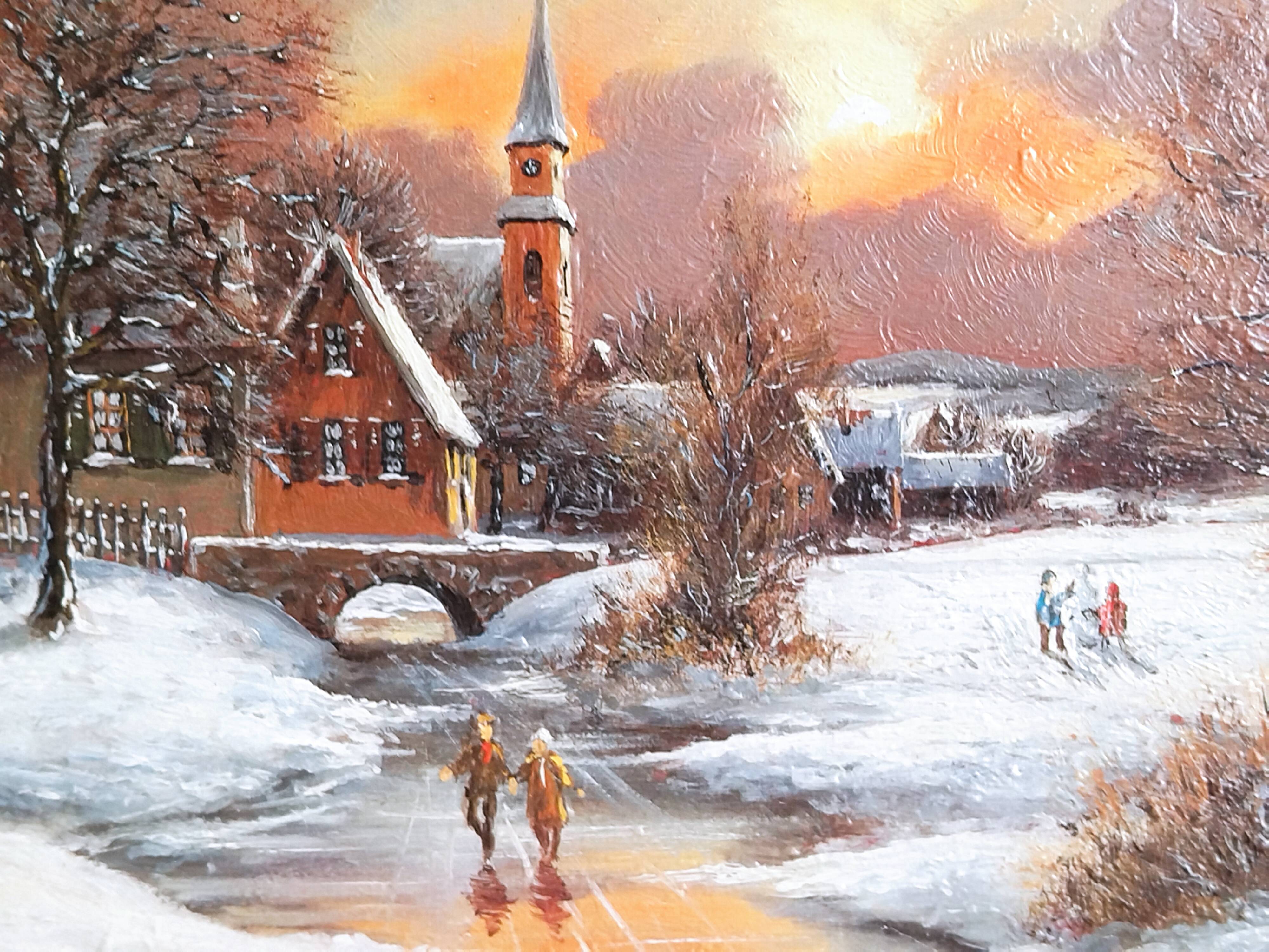 Oil on canvas painting signed F. NOHA