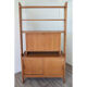Bibliothèque avec secrétaire vintage en bois 1950