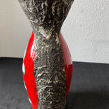Fat lava vase San Marino Italy woman and floral pattern