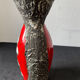 Fat lava vase San Marino Italy woman and floral pattern