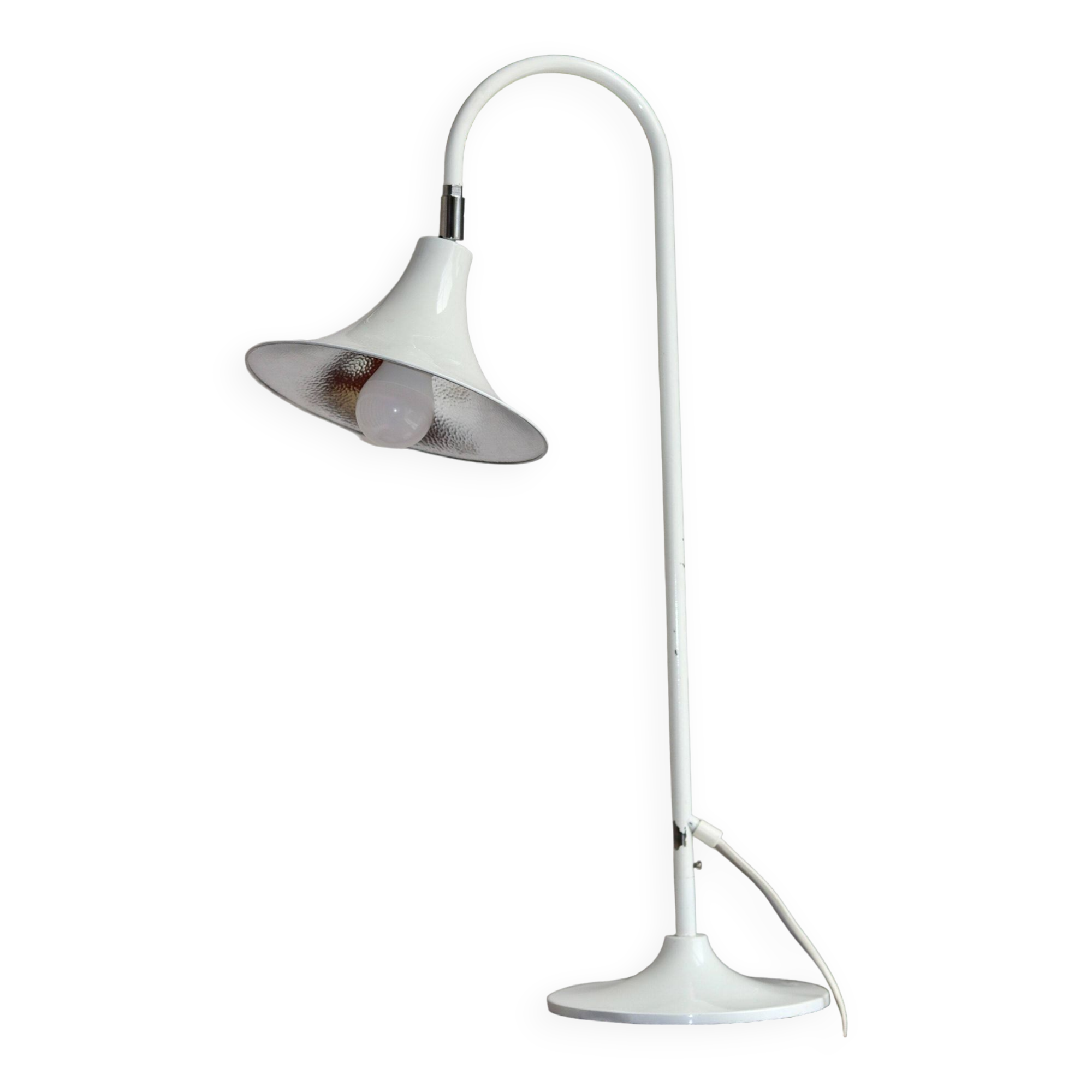 Statement metal lamp, designed by Börje Claes for Norlett Elit. Circa 1960s, Sweden.