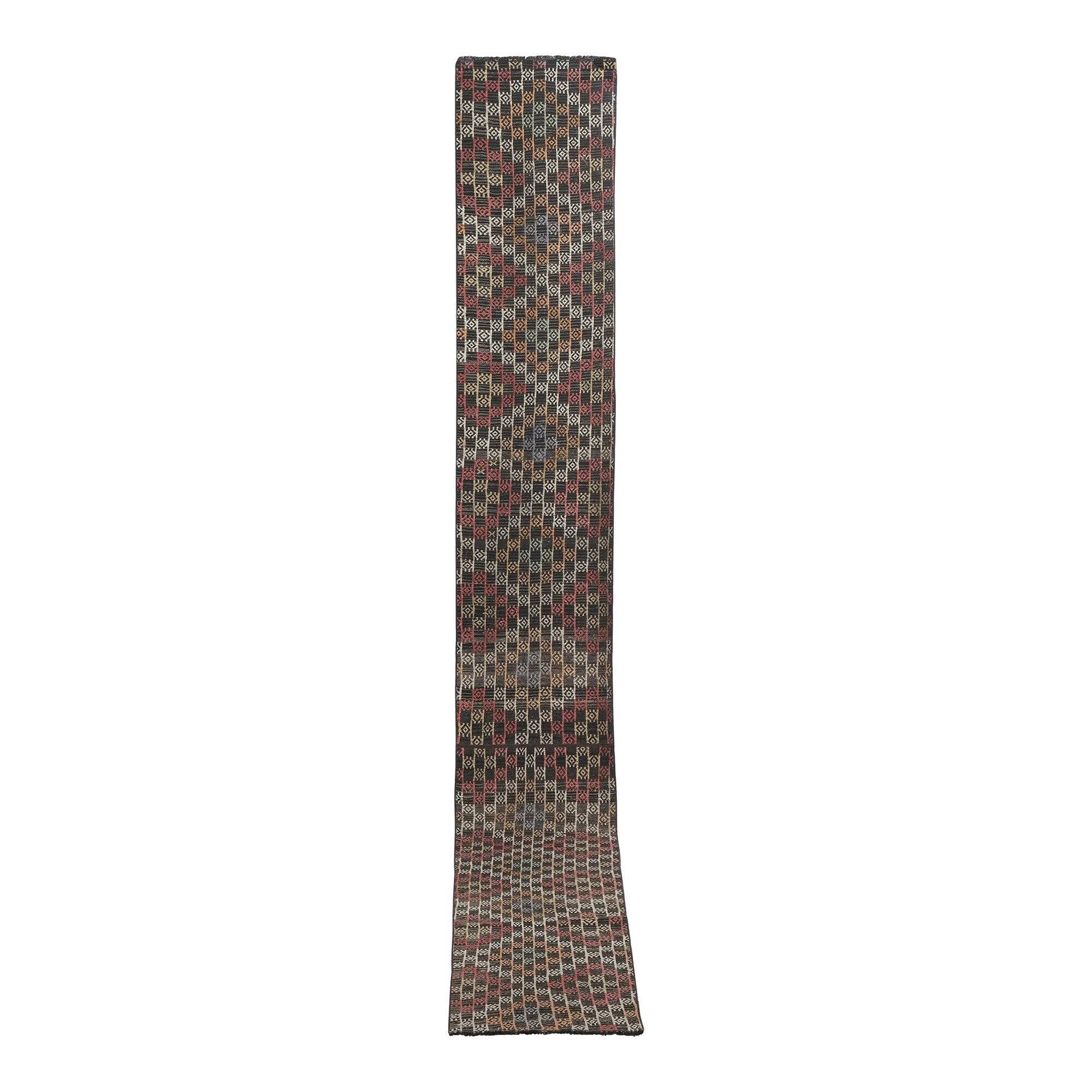 Vintage Turkish hallway rug 65x485 cm