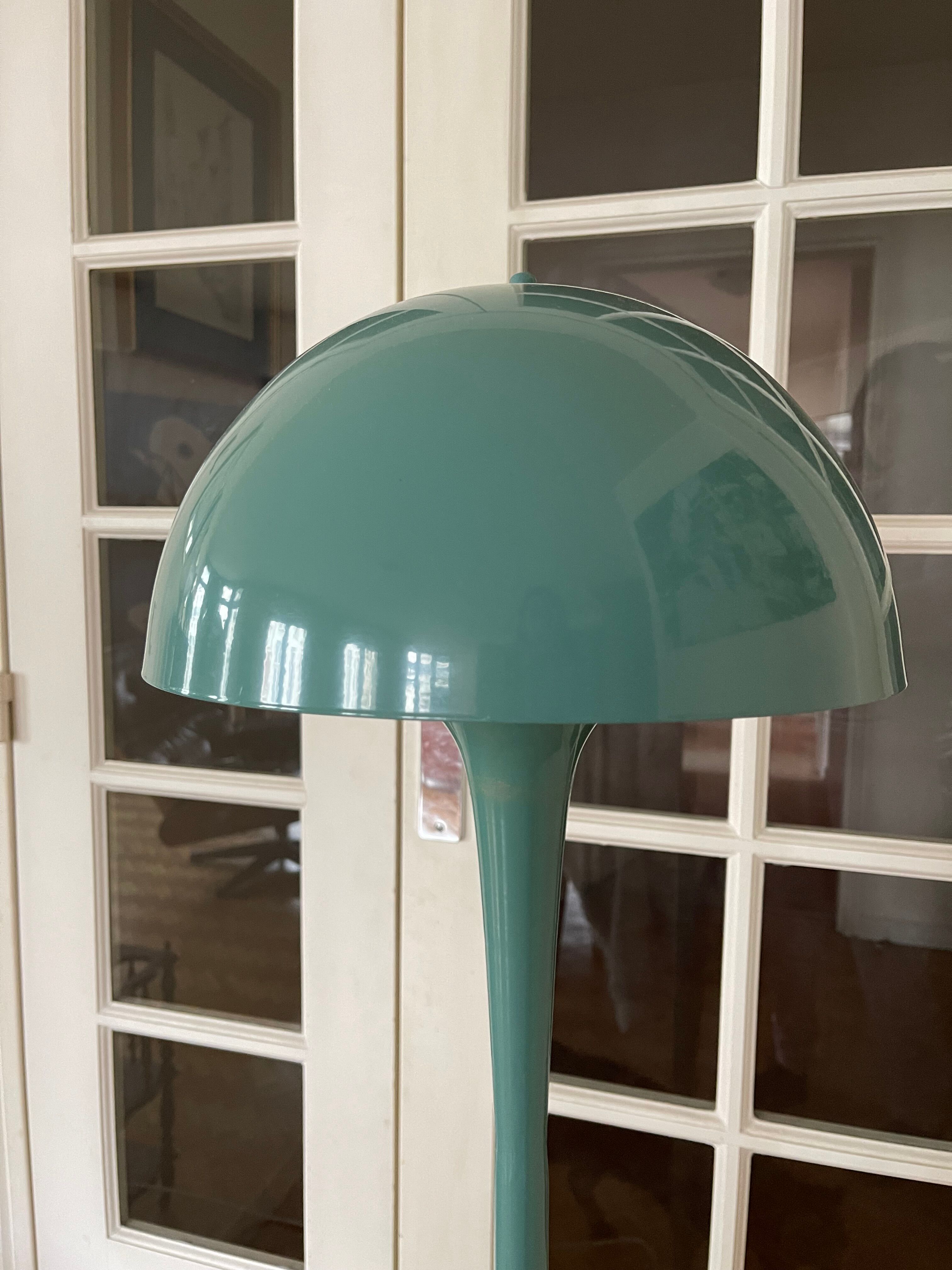 Vintage mushroom floor lamp green Space Age