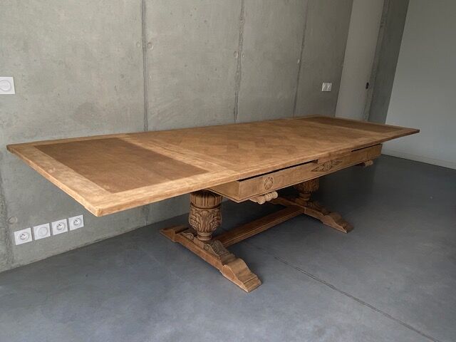 Farmhouse table monastery stripped extendable 300 cm