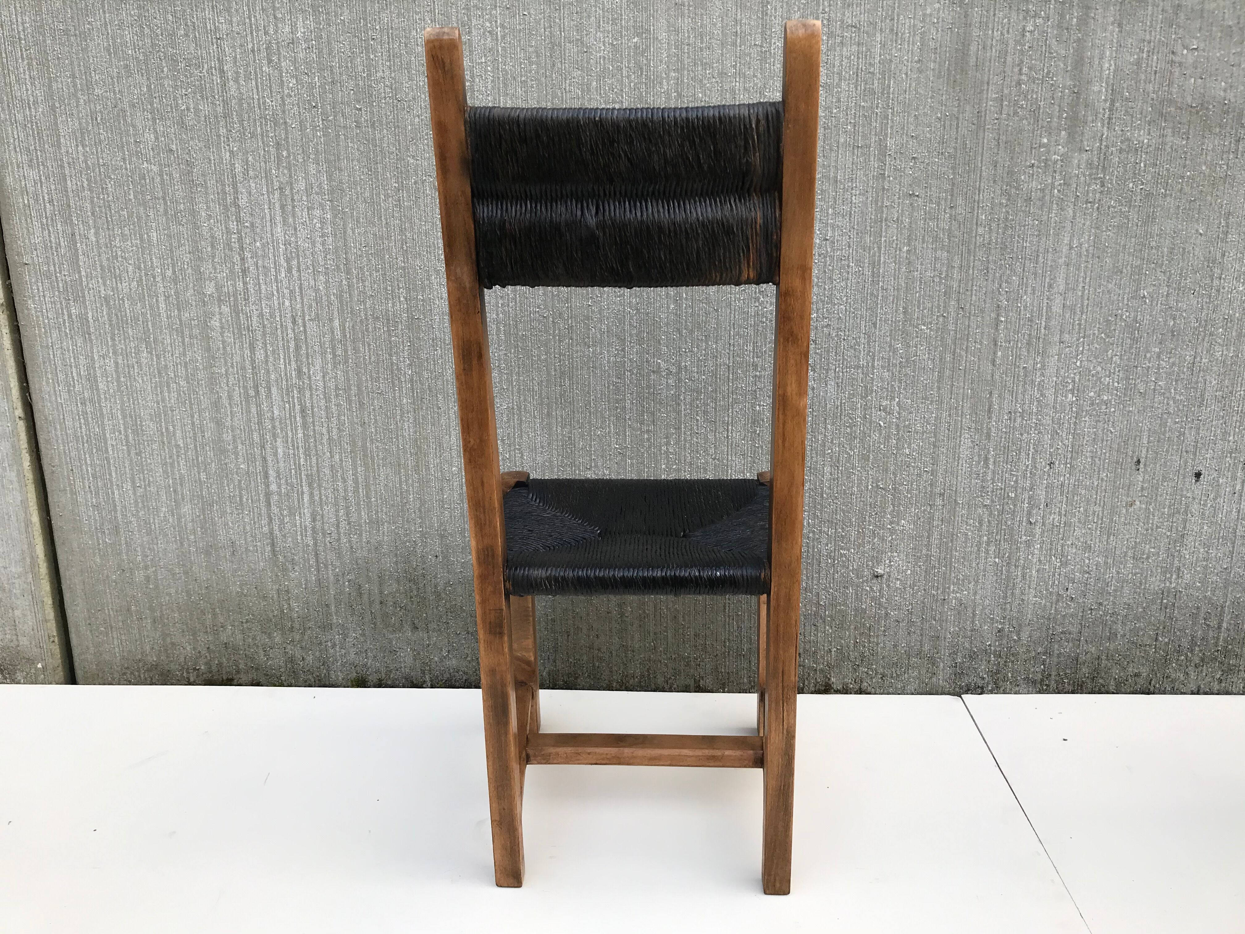 Suite of 4 straw chairs circa 1960