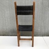 Suite de 4 chaises en paille circa 1960