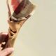 Glazed stoneware single-flower vase, signed Potelune, La Borne.