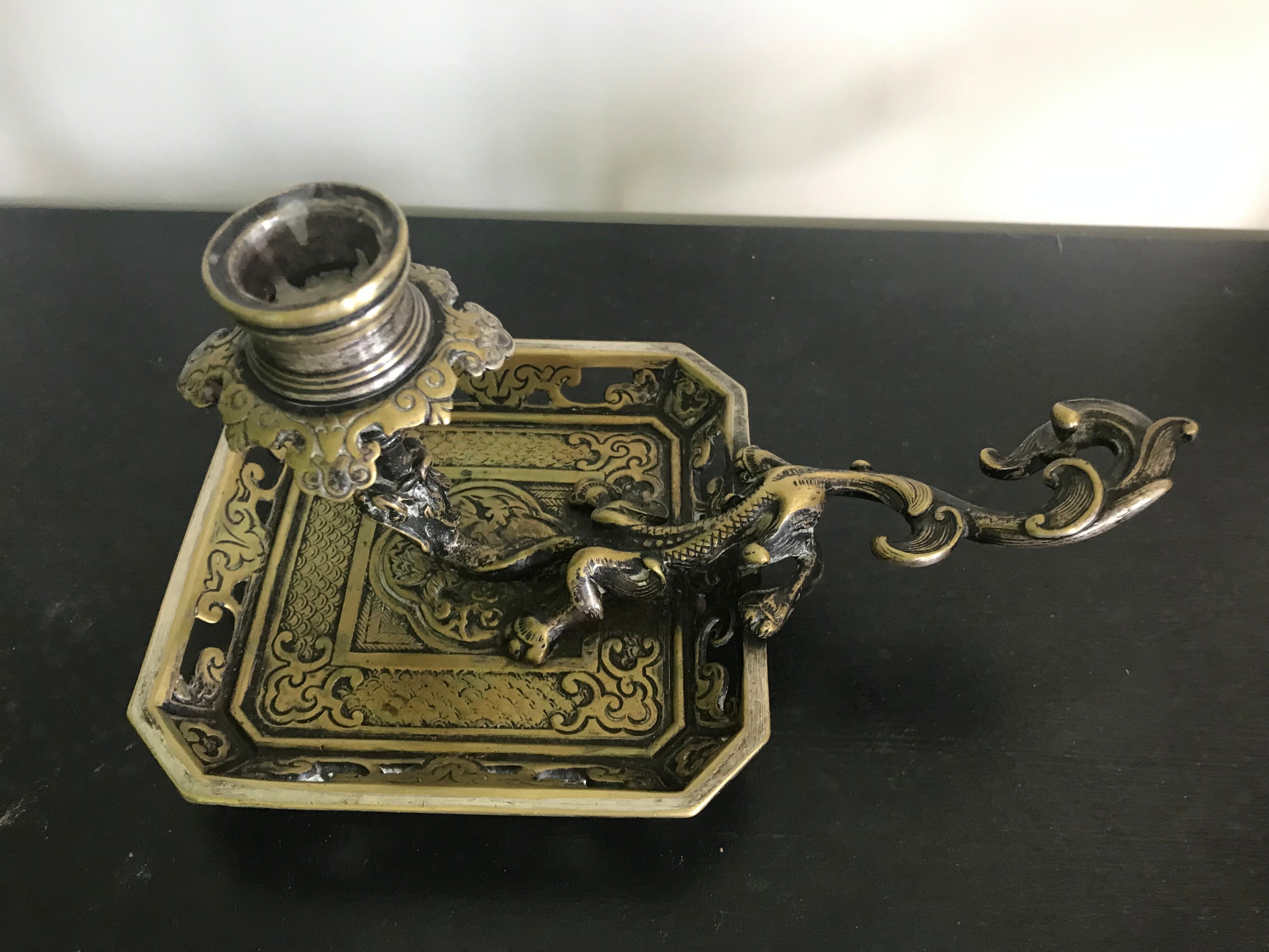 Metal candle holder "Dragon"