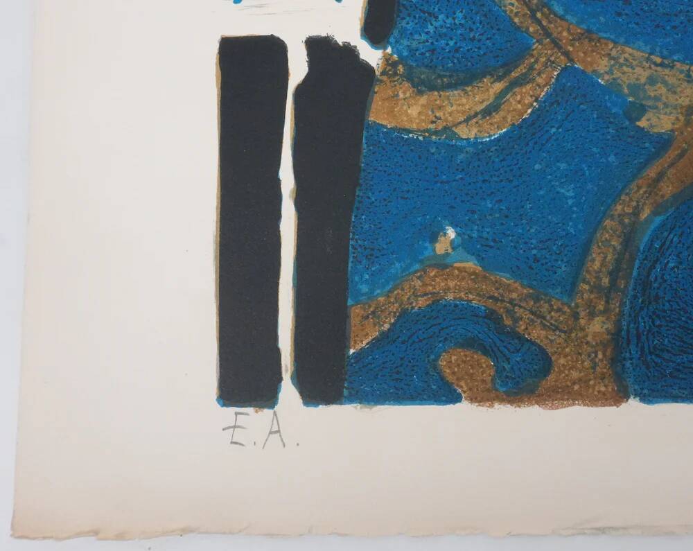 Yves Ganne: The White Pitcher and the Watermelon, original signed lithograph