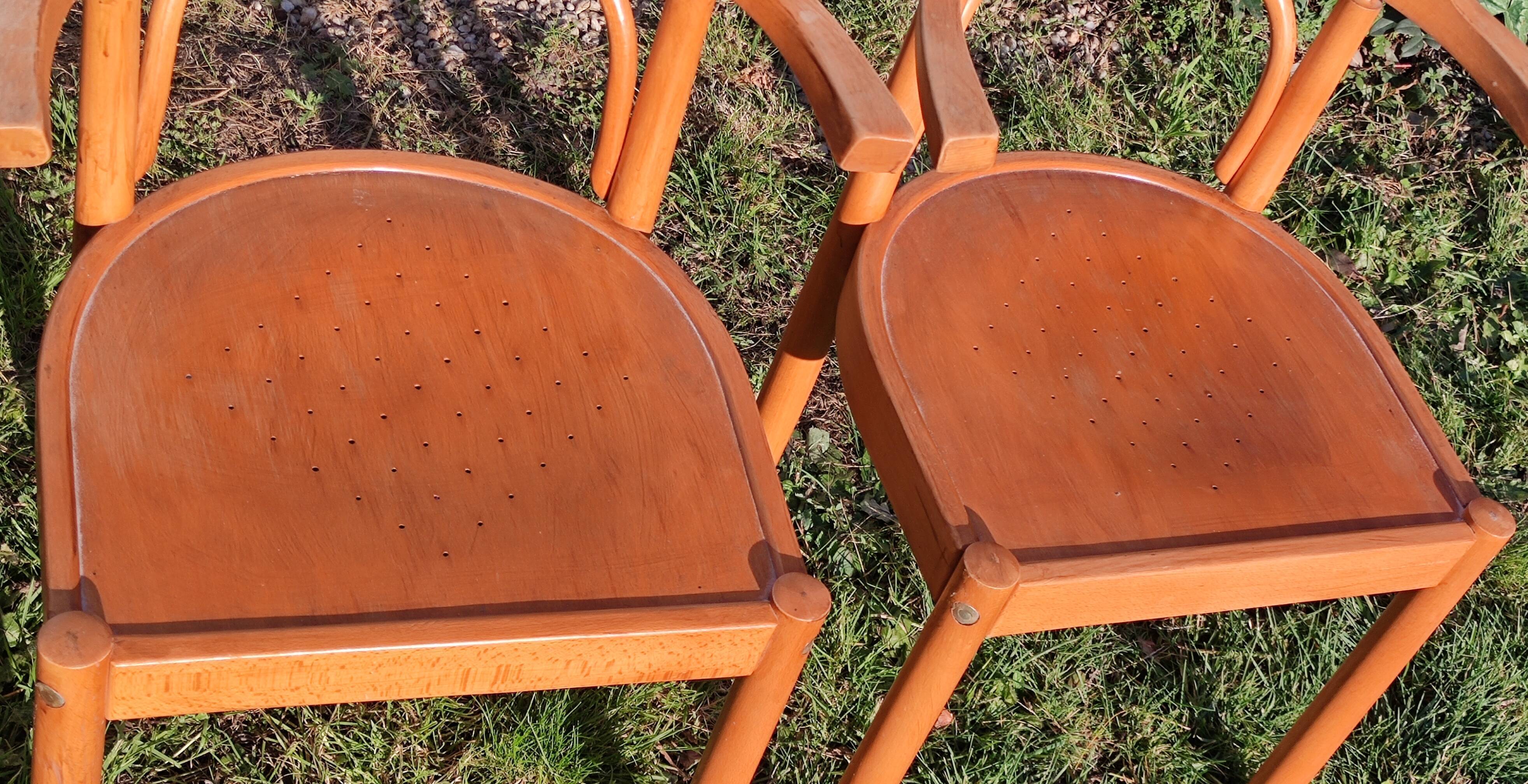 Series of 4 Baumann armchairs
