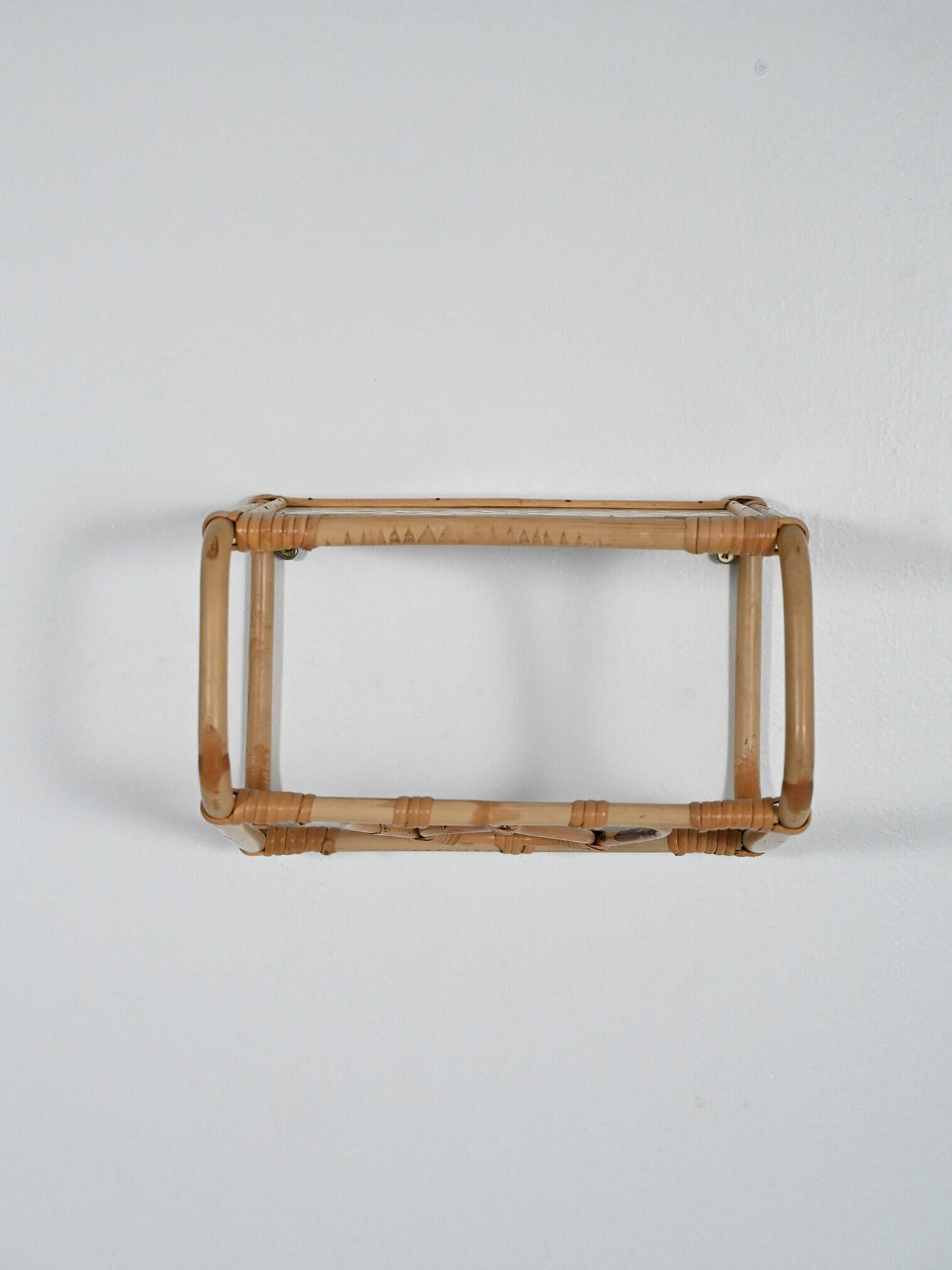Wall-Mounted Bamboo Nightstand, 1960s