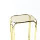 Table d'appoint haute en métal avec plateau en verre, Tchécoslovaquie, années 1970