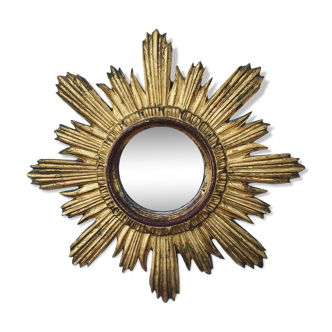 Sun diameter 45cm wooden mirror