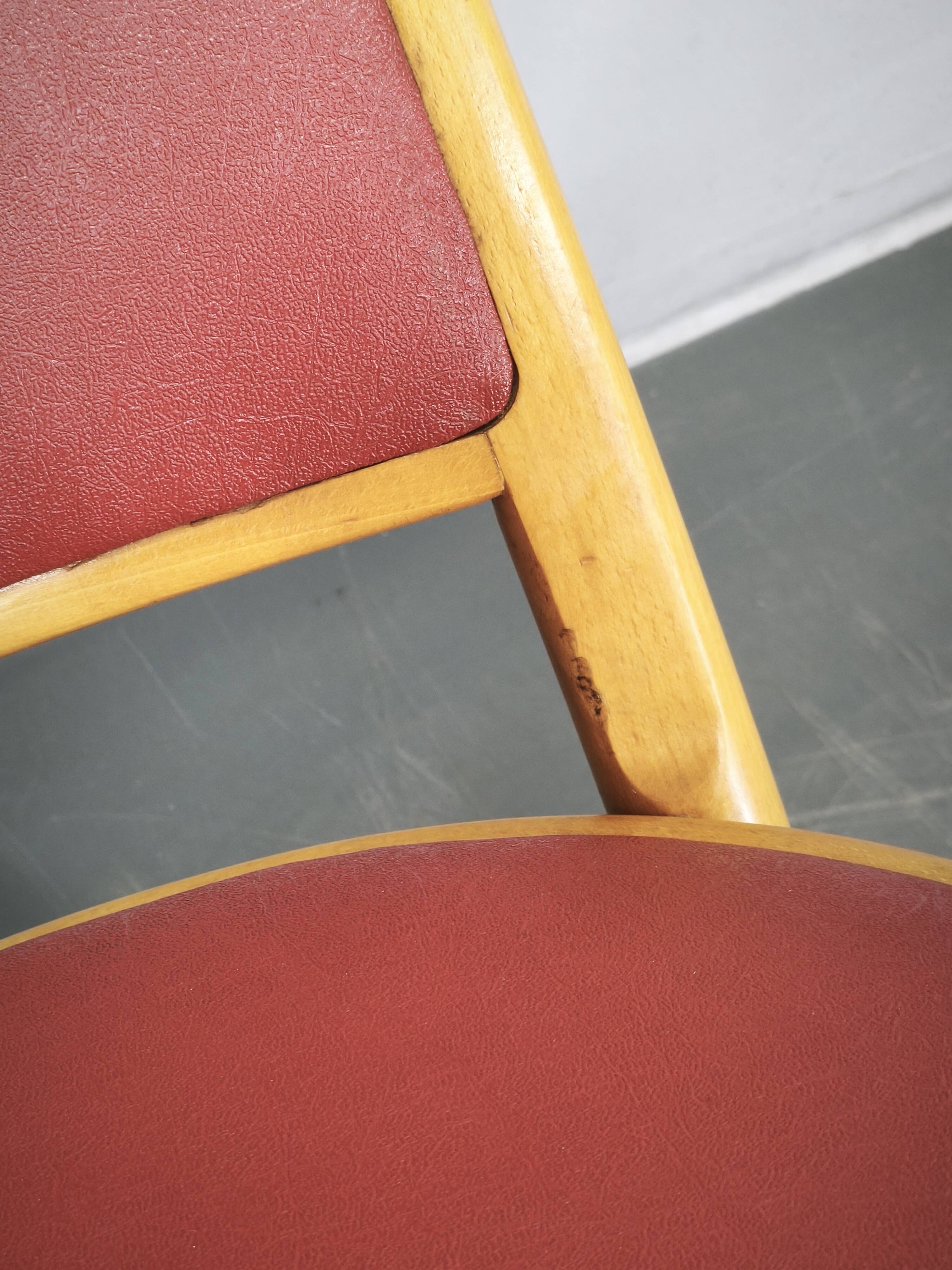 Ligna Adjustable Swivel Office Chair, Czechoslovakia, 1950s