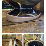 Magnifique Paire De Bougeoirs En Verceram 1950