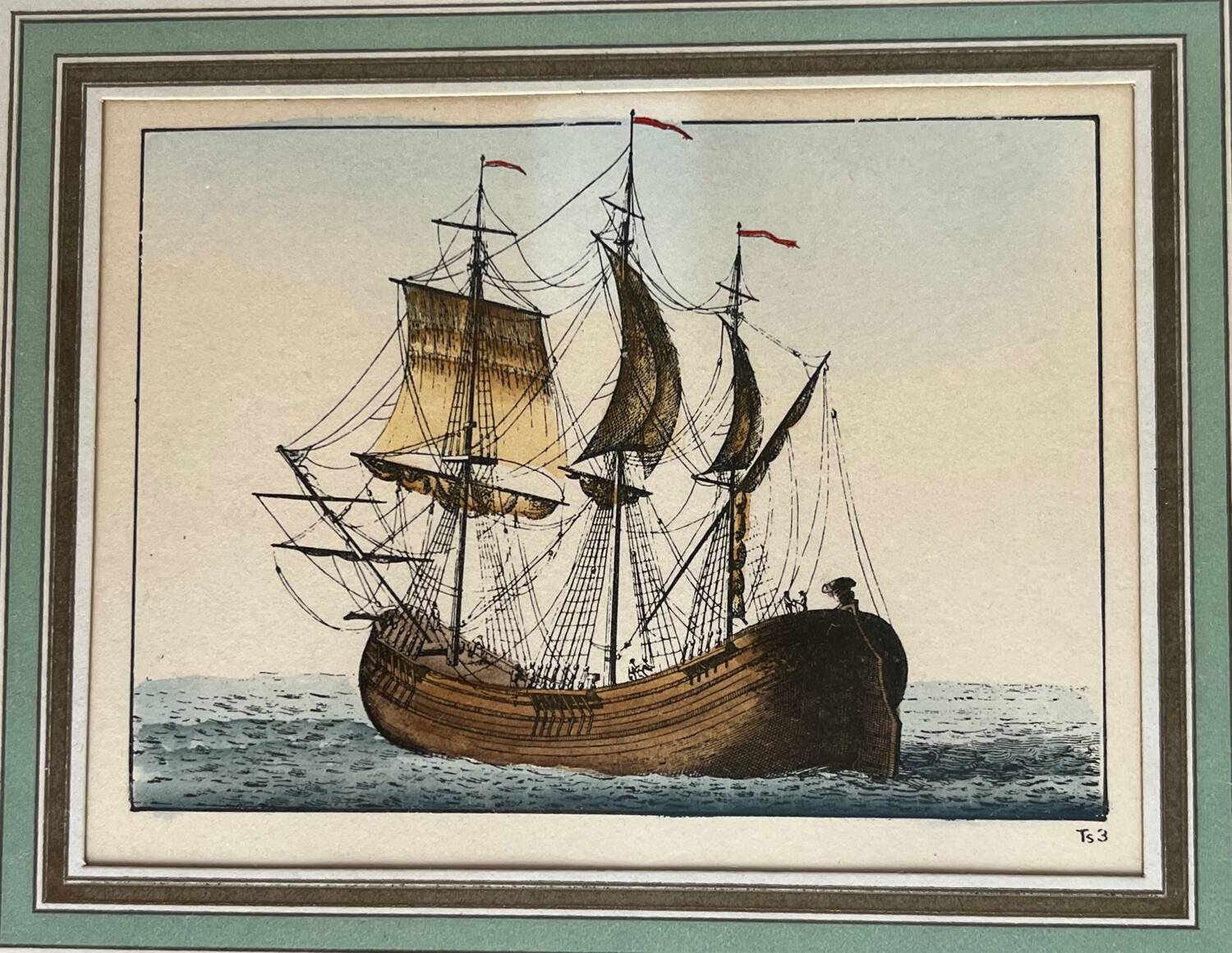 Pair of framed marine engravings