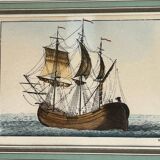 Pair of framed marine engravings