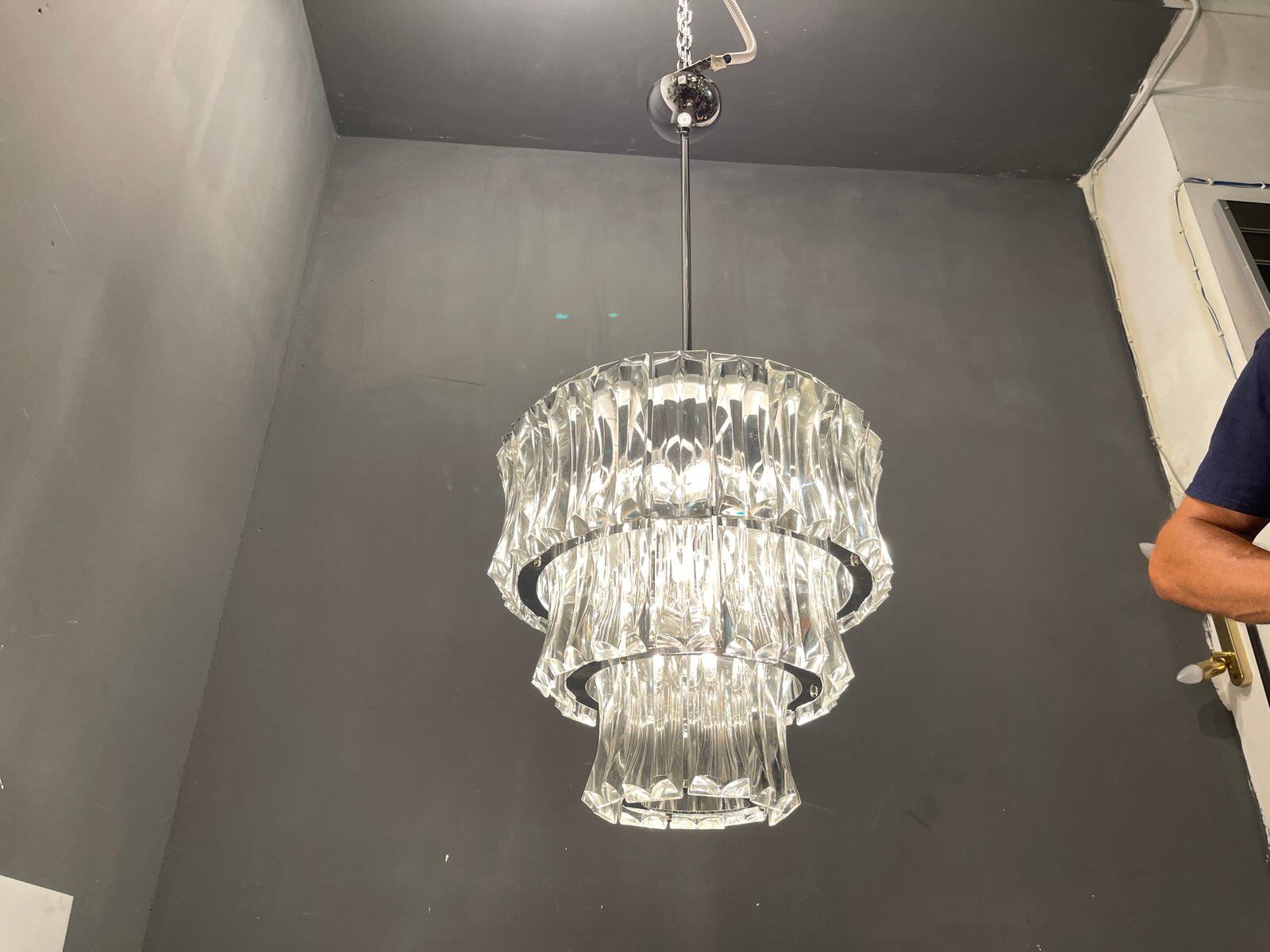 Mid-century italian murano glass chandelier