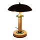 Lampe champignon en métal laqué blanc