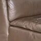 Vintage Scandinavian armchair in iridescent bronze leather, Ligne Roset chair.