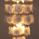 Italian mid-century Murano, Venetian glass disc chandelier by Vistosi