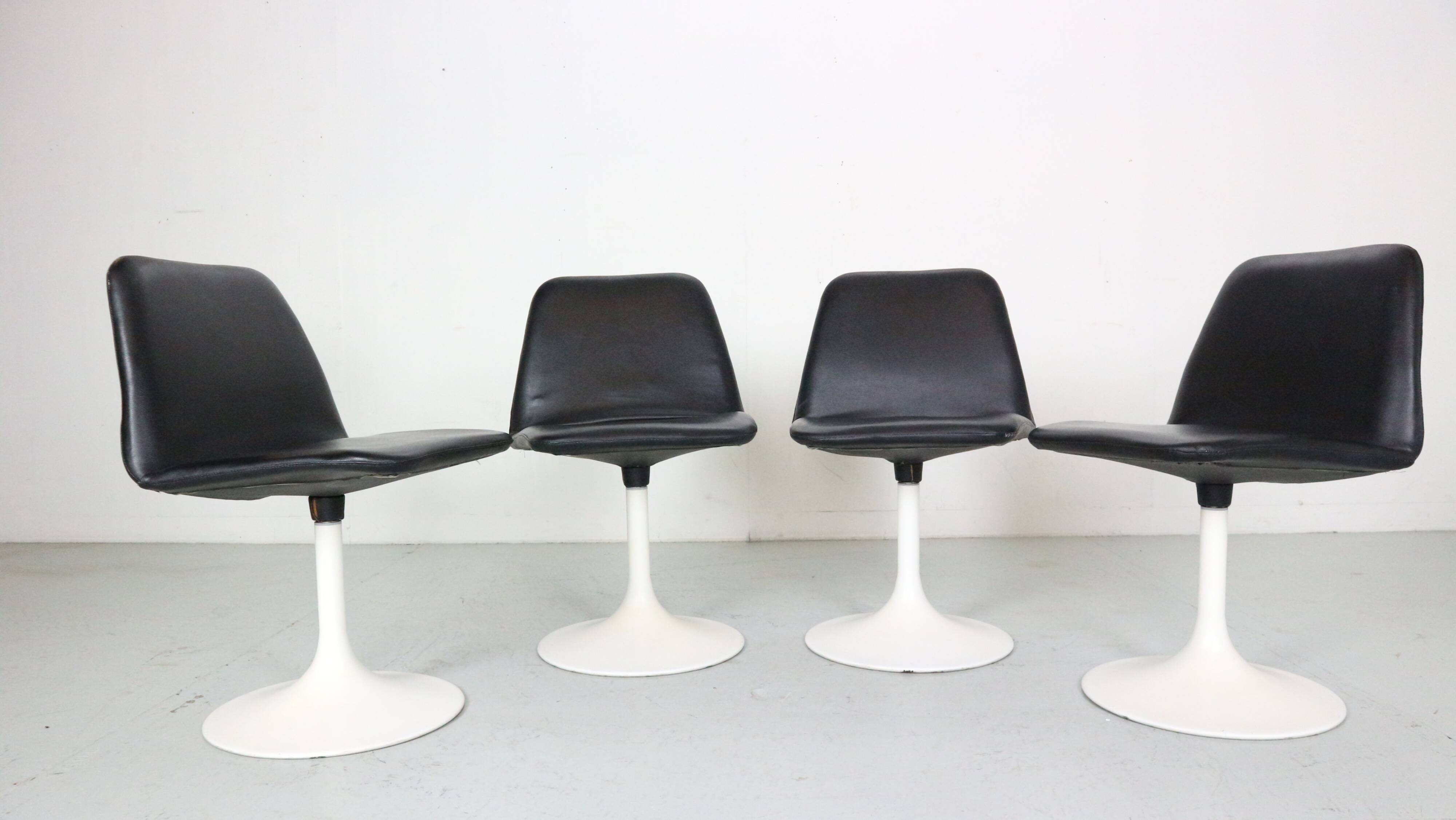 Scandinavian Modern Set Of 4 Dinning Chairs By Börje Johanson Vinga, Sweden 1970