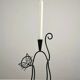 Black Painted Metal Cat Candle Holder by Gunnar Ander for Ystad-Metall, Sweden, 1950s–60s