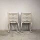2 tables de chevet vintage en noyer
