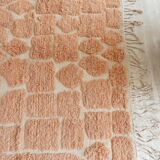 Large Berber rug Beni Ouarain ochre mottled wool