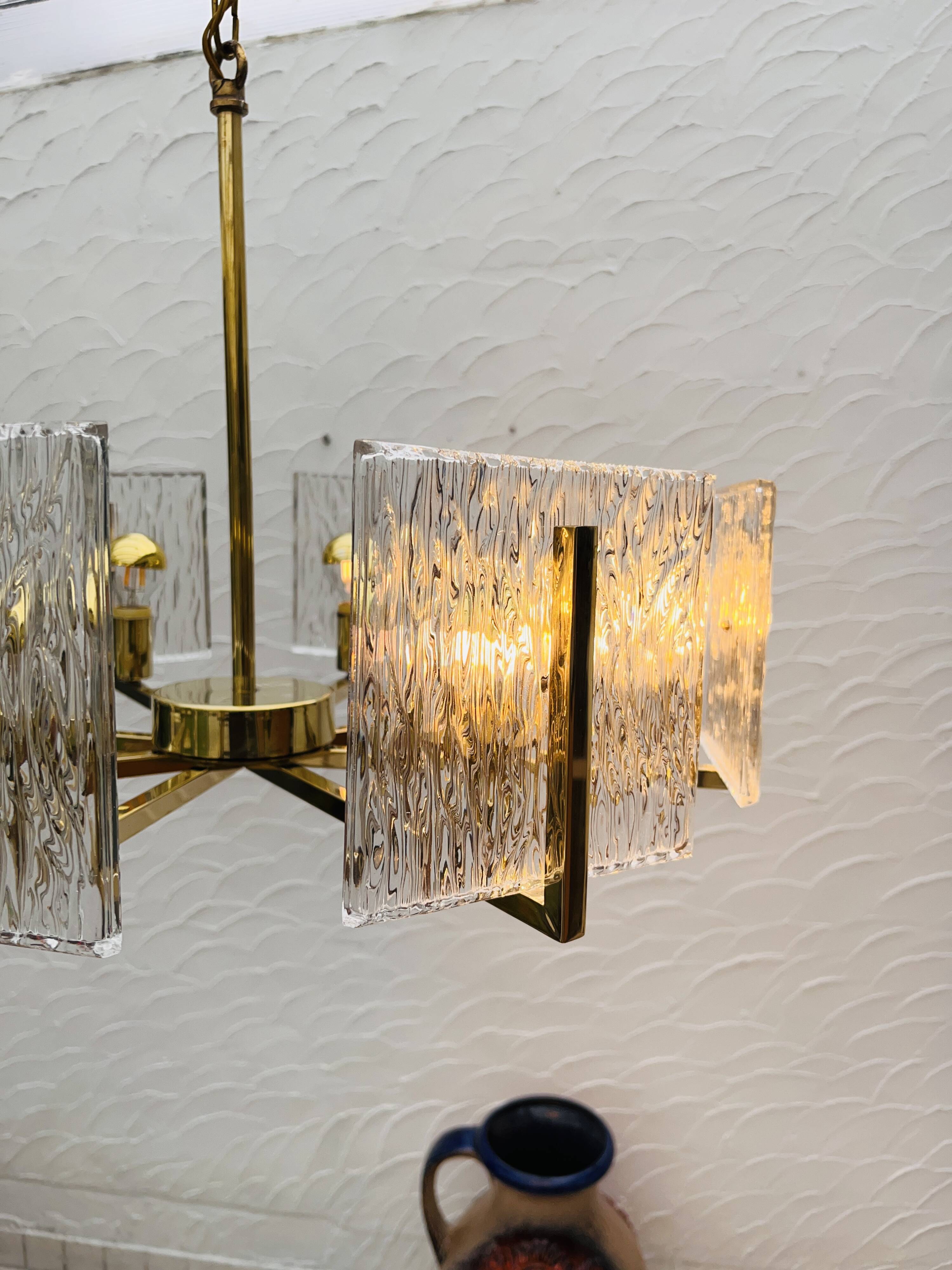 Lustre vintage en laiton Iceberg
