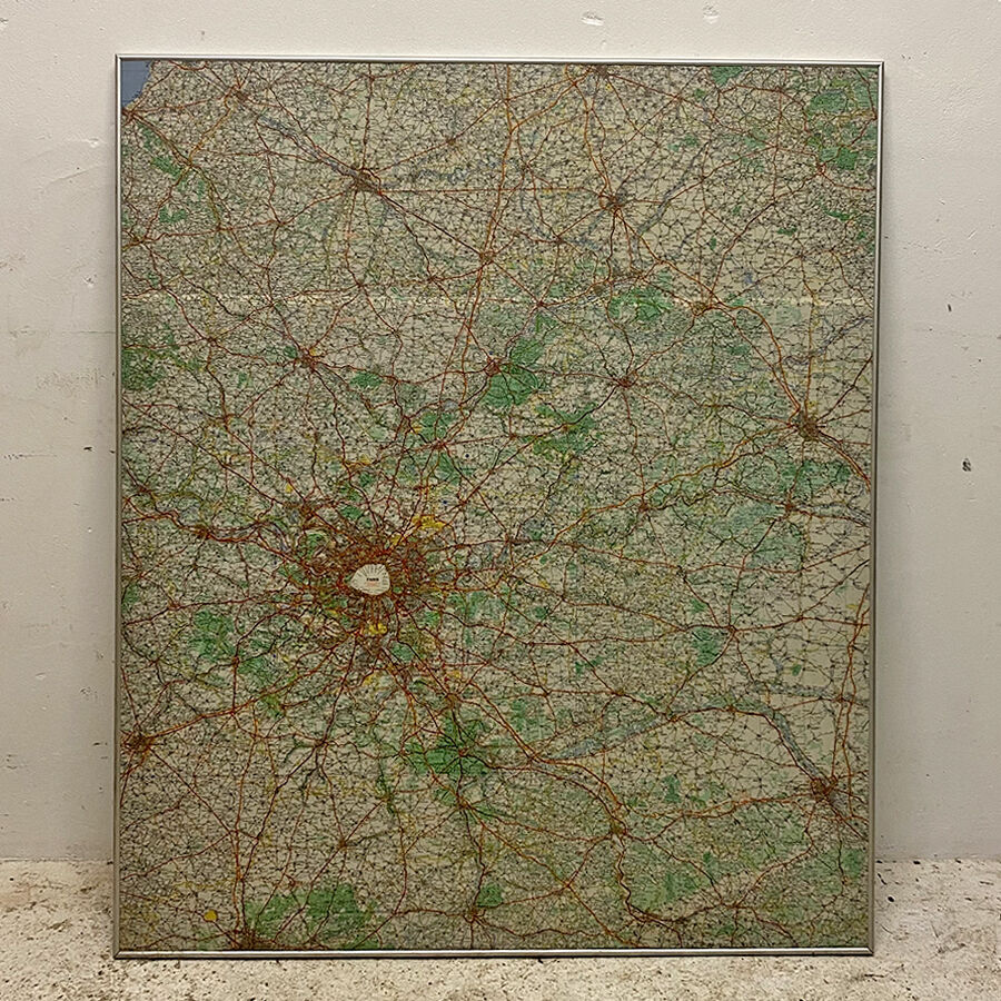 Carte routière Nord Est France et région parisienne 80's
