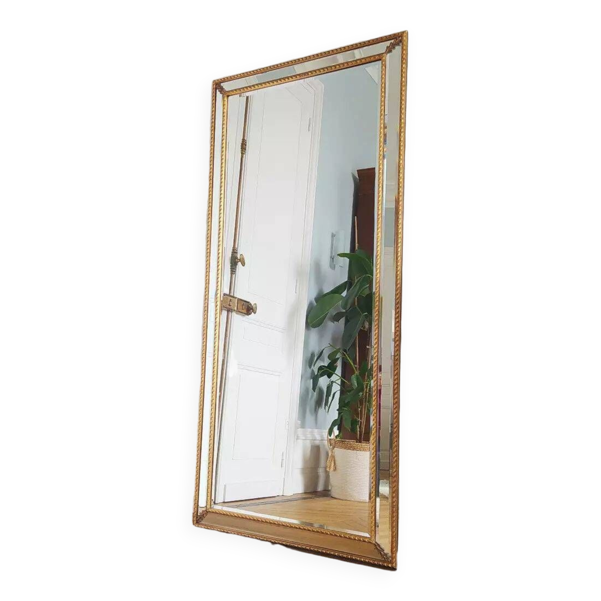 Large mirror with glazing beads