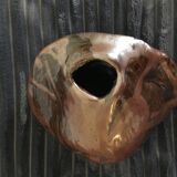 Vase ball enamelled pottery of artist's signature terminal