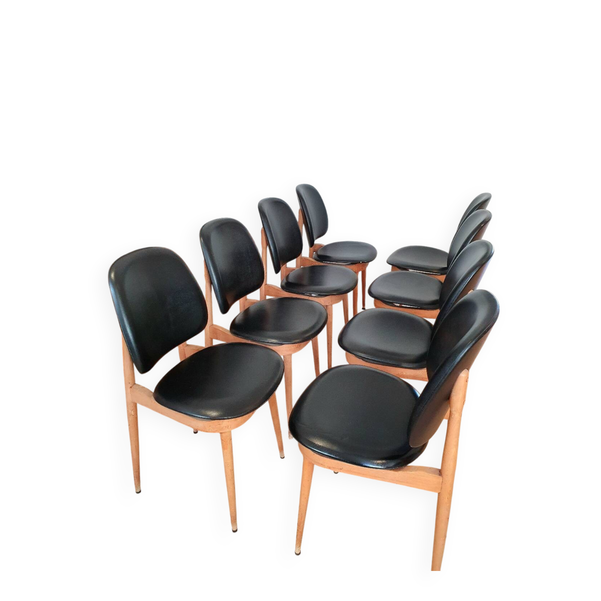 Vintage "Pegase" chairs by Pierre Gurariche / Baumann