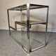 Showcase shelf 70s metal & smoked glass
