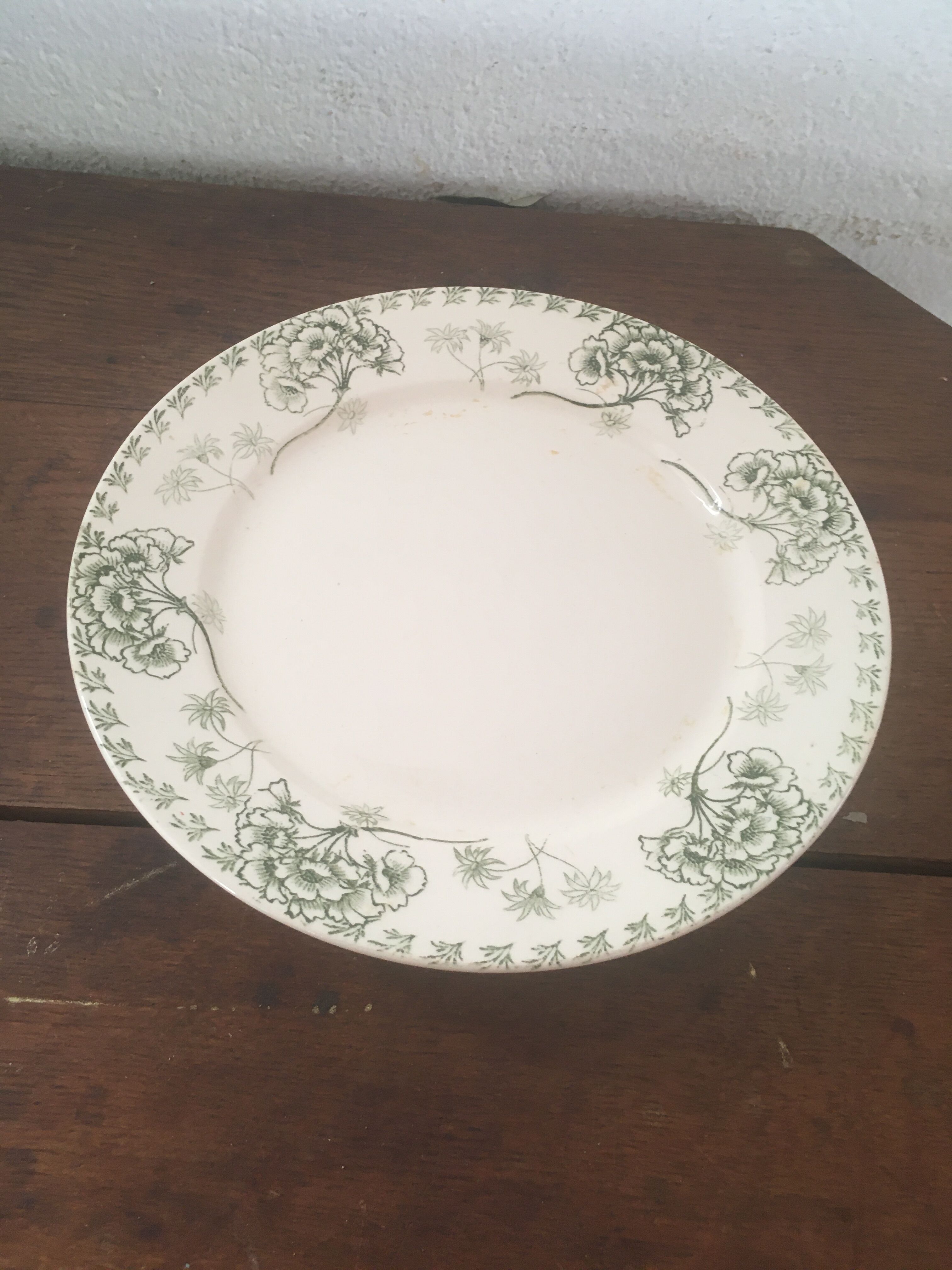 Sarreguemines "palmyre" presentation plate.