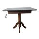 Old pedestal table with oak legs and marble top