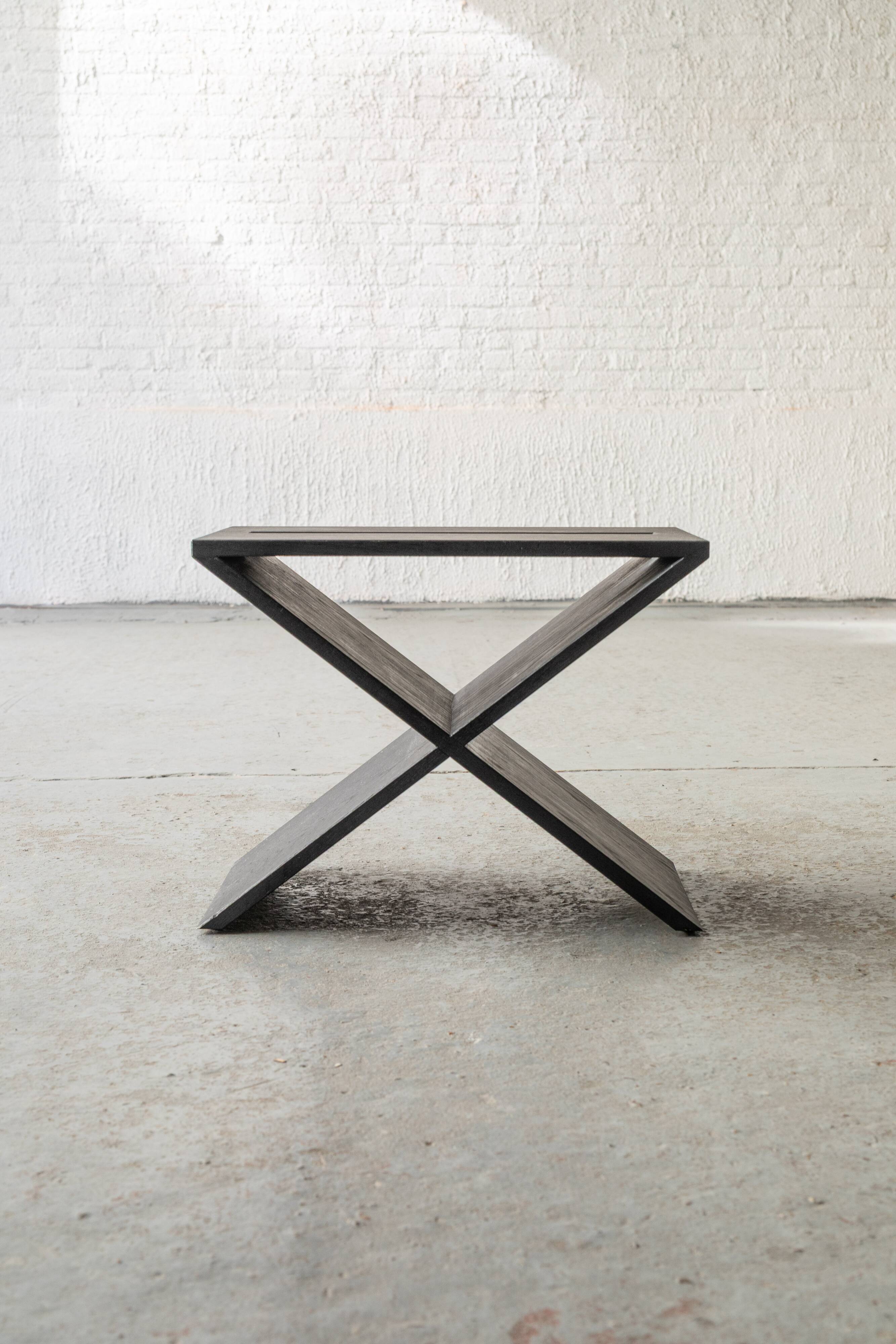 Black oak side table 'LC01' by Lena Coupez, Belgium, 2024