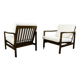 Pair of beige mid century armchairs b7522 by zenon bączyk, 1960's