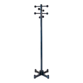 1970s Italian Modern Dark Green Glazed Wood Coat Rack